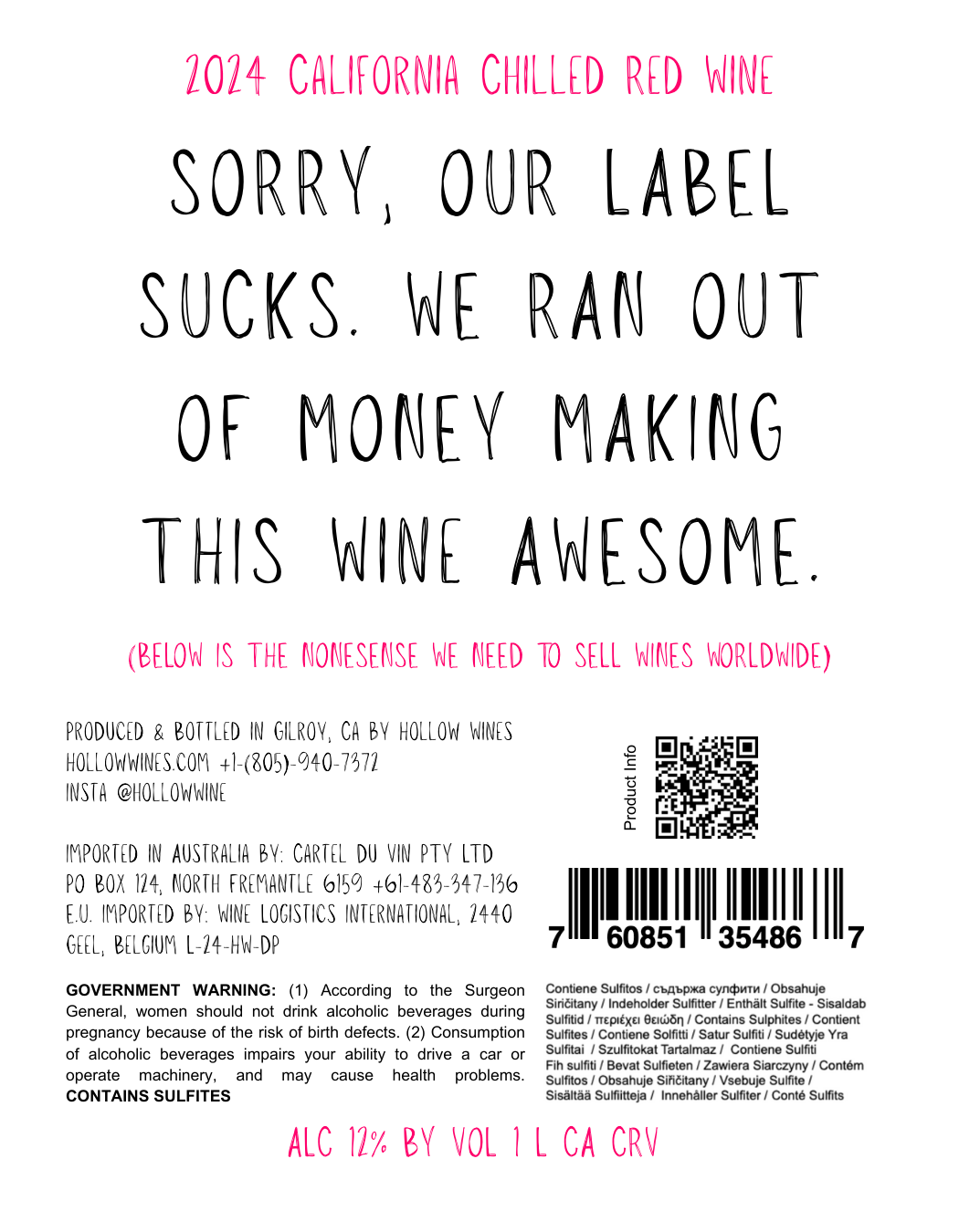 2024 Chilled California Red